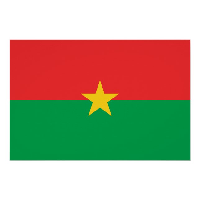 Patriotic Burkina Faso Flag Poster (Vorderseite)