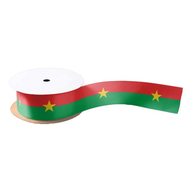 Patriotic Burkina Faso Flag Satinband (Spule)