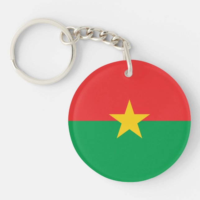 Patriotic Burkina Faso Flag Schlüsselanhänger (Vorderseite)