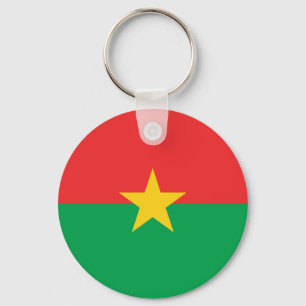 Patriotic Burkina Faso Flag Schlüsselanhänger