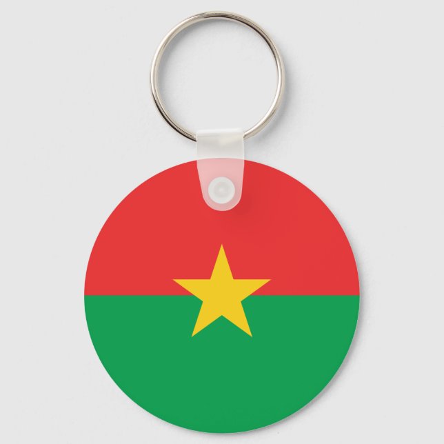 Patriotic Burkina Faso Flag Schlüsselanhänger (Vorderseite)