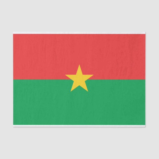 Patriotic Burkina Faso Flag Seidenpapier (Vorderseite)