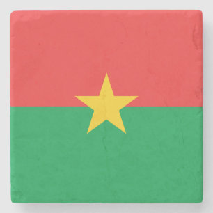 Patriotic Burkina Faso Flag Steinuntersetzer
