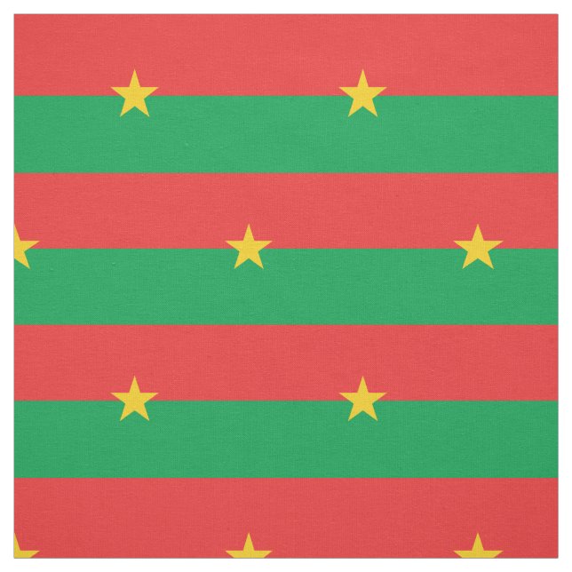 Patriotic Burkina Faso Flag Stoff (Muster)
