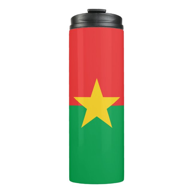 Patriotic Burkina Faso Flag Thermosbecher (Vorderseite)