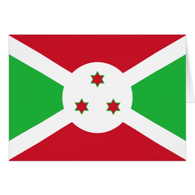 Patriotic Burundi Flag (Vorderseite (Horizontal))