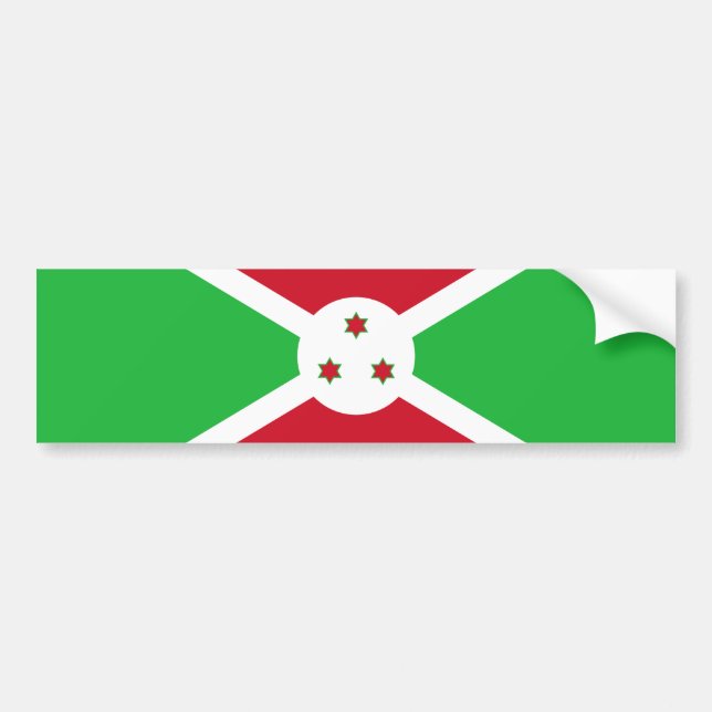 Patriotic Burundi Flag Autoaufkleber (Vorne)