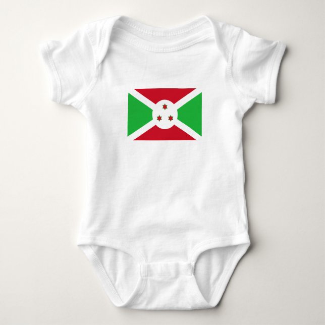 Patriotic Burundi Flag Baby Strampler (Vorderseite)