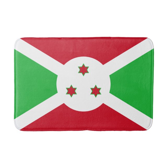 Patriotic Burundi Flag Badematte (Vorderseite)