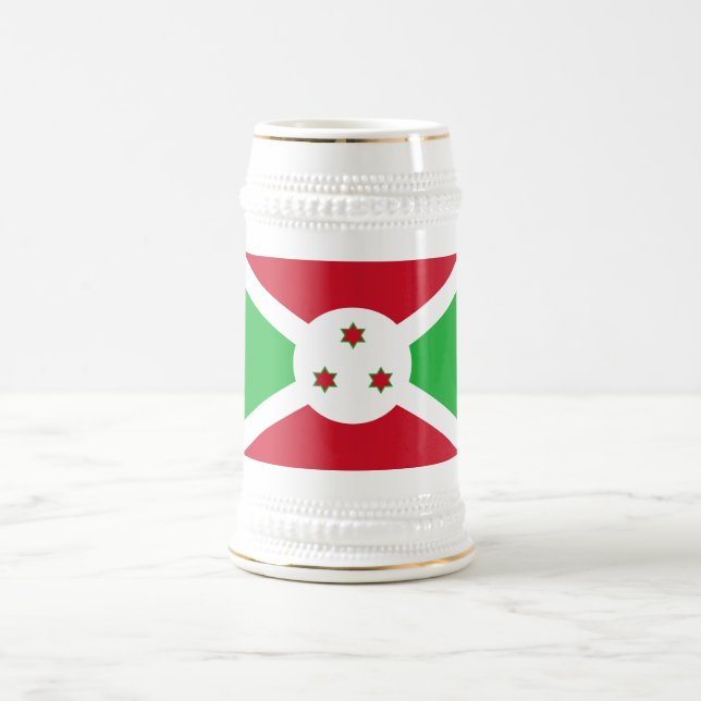 Patriotic Burundi Flag Bierglas (Mittel)