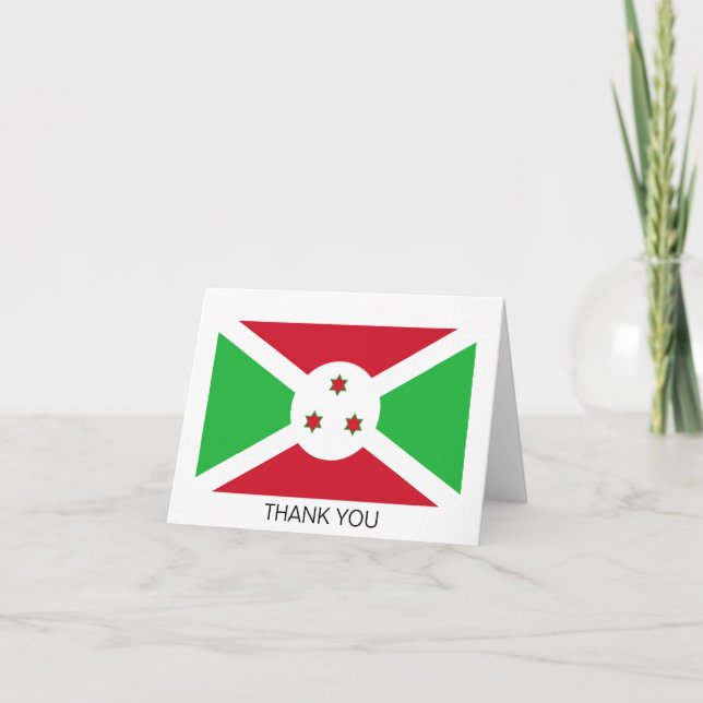Patriotic Burundi Flag Dankeskarte (Vorderseite)