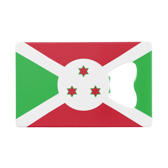 Patriotic Burundi Flag Geldbeutel Flaschenöffner (Vorderseite (Horizontal))