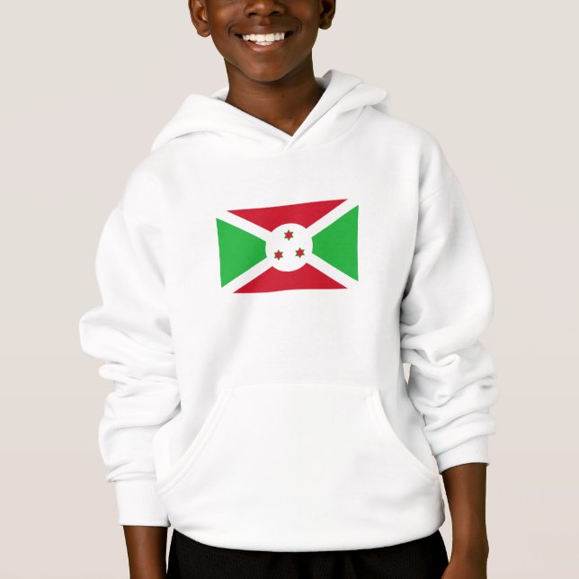 Patriotic Burundi Flag Hoodie (Vorderseite)