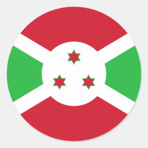 Patriotic Burundi Flag Runder Aufkleber