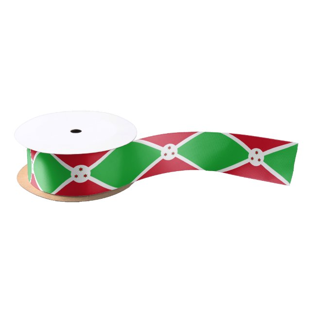 Patriotic Burundi Flag Satinband (Spule)