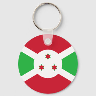 Patriotic Burundi Flag Schlüsselanhänger