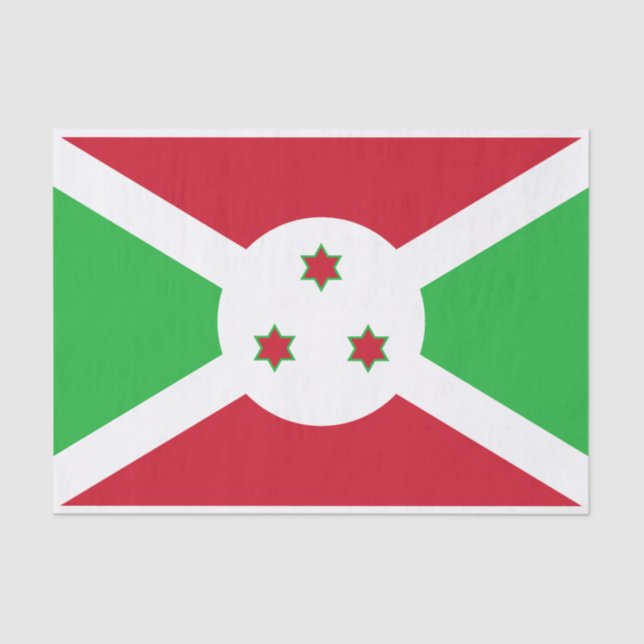 Patriotic Burundi Flag Seidenpapier (Vorderseite)