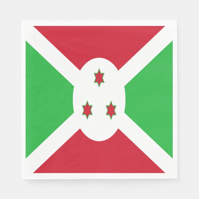 Patriotic Burundi Flag Serviette (Vorderseite)