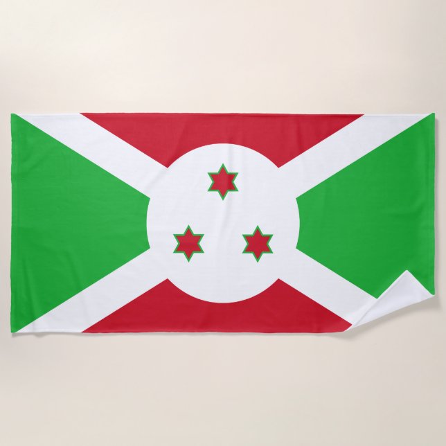 Patriotic Burundi Flag Strandtuch (Vorderseite)