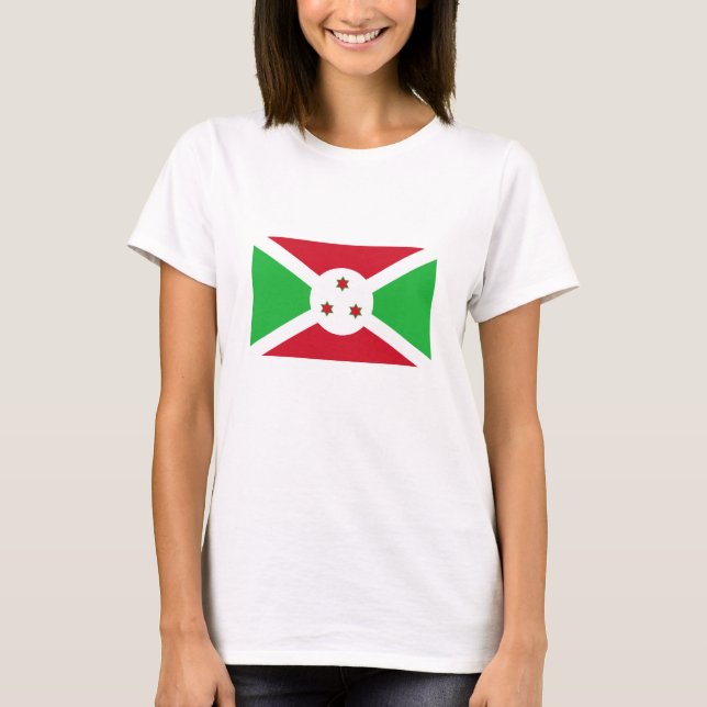Patriotic Burundi Flag T-Shirt (Vorderseite)
