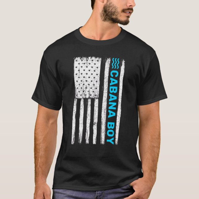 Patriotic Cabana Boy Us American Flag 1 T-Shirt (Vorderseite)