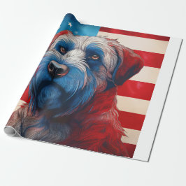 Patriotic Cairn Terrier American Flag Geschenkpapier