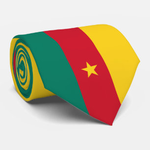 Patriotic Cameroon Flag Neck Tie Krawatte
