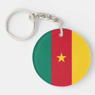 Patriotic Cameroon Flag Schlüsselanhänger