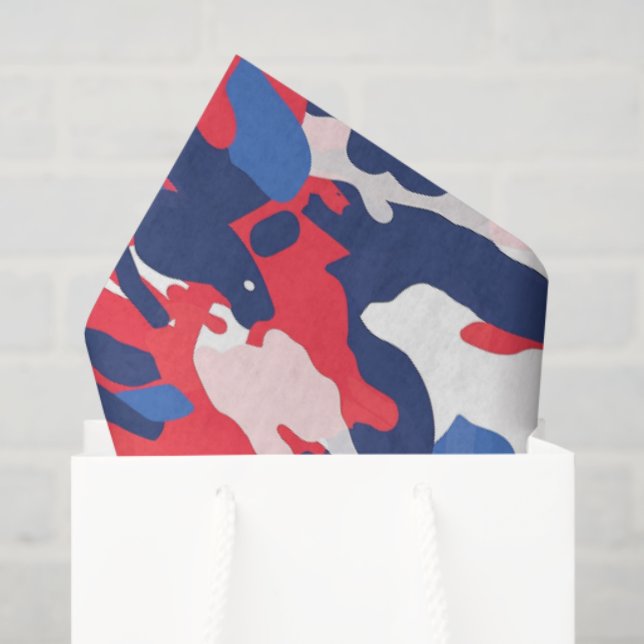 Patriotic Camo Red White Blue USA Freedom Seidenpapier (Geschenktüte)