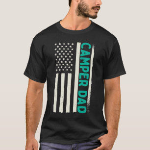 Patriotic Camper Camping Campground Vater Amerikan T-Shirt