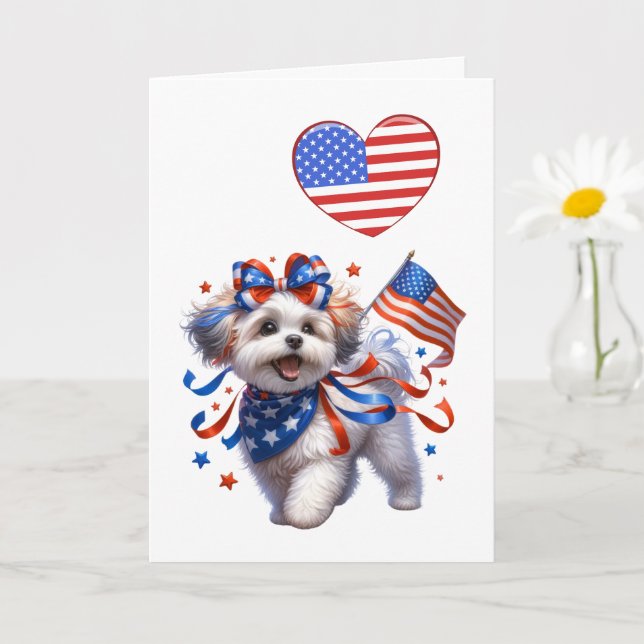 Patriotic Canine Card Karte (Kleine Pflanze)