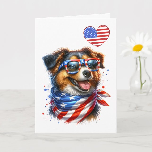 Patriotic Canine Card Karte (Kleine Pflanze)