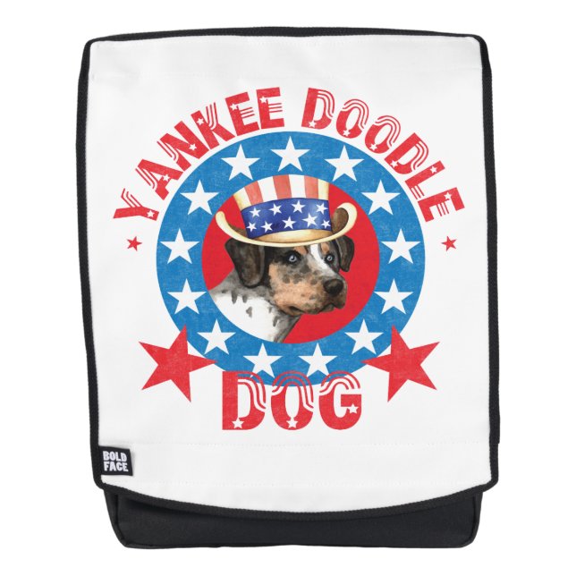 Patriotic Catahoula Leopard Dog Rucksack (Vorderseite)