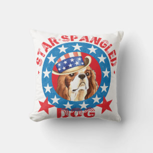 Patriotic Cavalier King Charles Spaniel Kissen