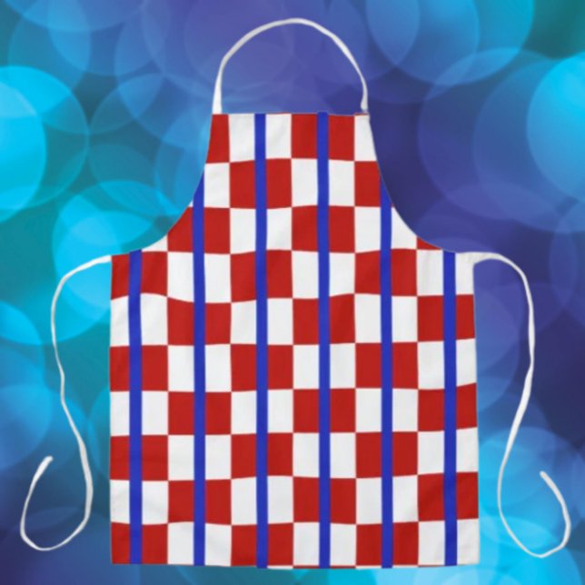 Patriotic Checkerboard Kitchen Apron Schürze (Von Creator hochgeladen)