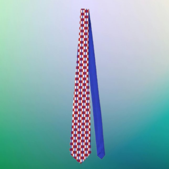 Patriotic Checkerboard Necktie Krawatte (Von Creator hochgeladen)