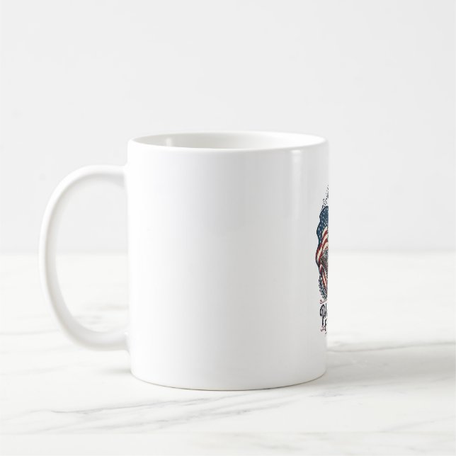 Patriotic Chess Player Vector Graphic Tee Kaffeetasse (Links)