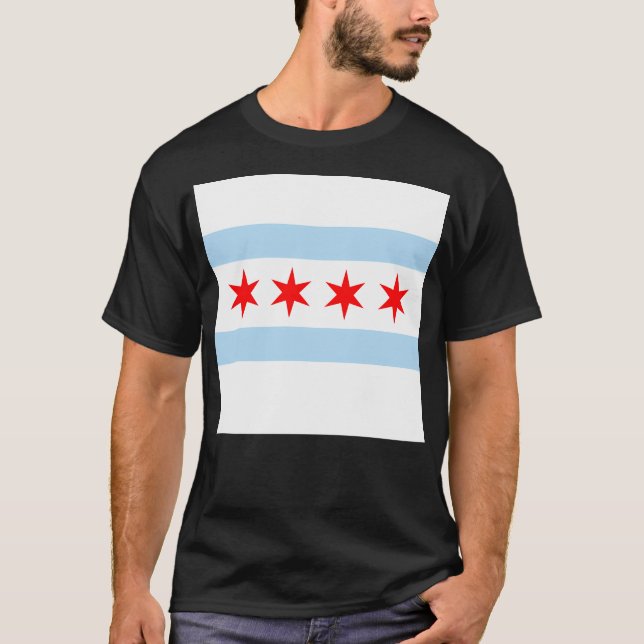 Patriotic Chicago Flag T-Shirt (Vorderseite)