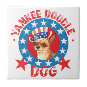 Patriotic Chihuahua Fliese