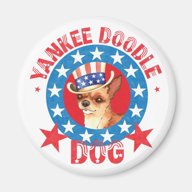 Patriotic Chihuahua Magnet (Vorne)