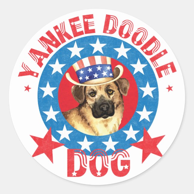 Patriotic Chinook Runder Aufkleber (Vorderseite)