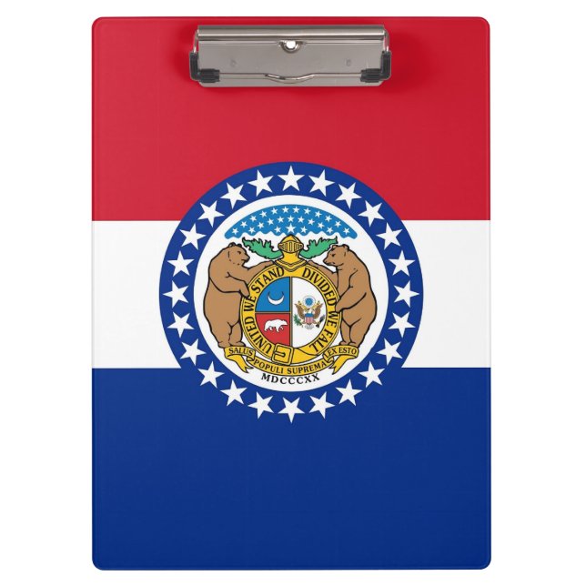 Patriotic Clipboard mit der Flagge von Missouri, U Klemmbrett (Vorderseite)