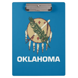 Patriotic Clipboard mit der Flagge von Oklahoma, U Klemmbrett
