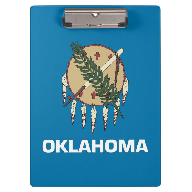 Patriotic Clipboard mit der Flagge von Oklahoma, U Klemmbrett (Vorderseite)