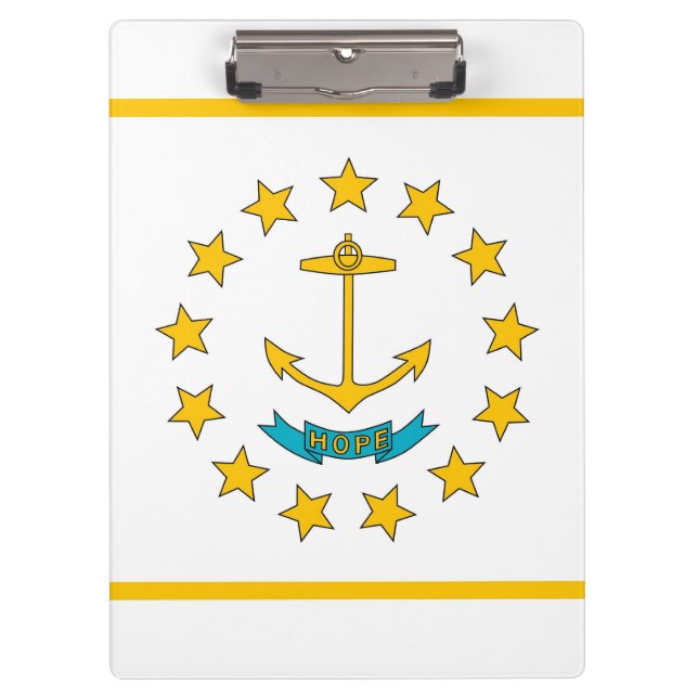 Patriotic Clipboard mit der Flagge von Rhode Islan Klemmbrett (Vorderseite)