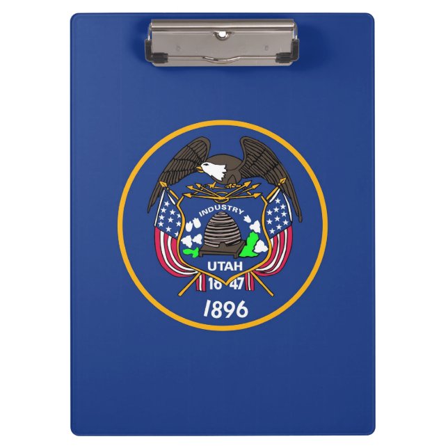 Patriotic Clipboard mit der Flagge von Utah, USA Klemmbrett (Vorderseite)