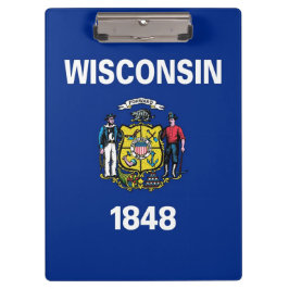 Patriotic Clipboard mit der Flagge von Wisconsin, Klemmbrett