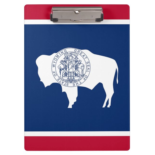 Patriotic Clipboard mit der Flagge von Wyoming, US Klemmbrett (Vorderseite)