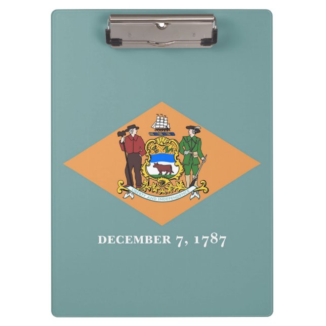 Patriotic Clipboard mit Flagge von Delaware, USA Klemmbrett (Vorderseite)