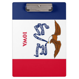 Patriotic Clipboard mit Flagge von Iowa, USA Klemmbrett